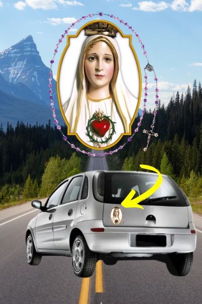 Adesivo de Fátima para o Carro